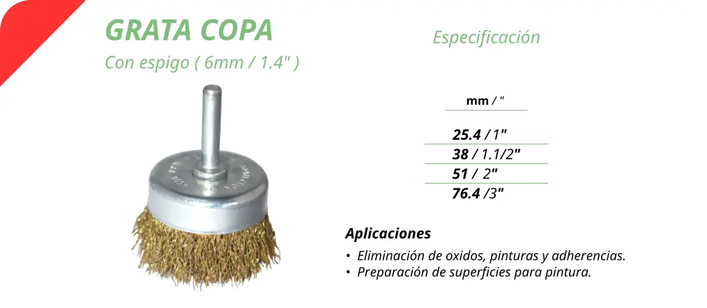 Grata copa con espigo