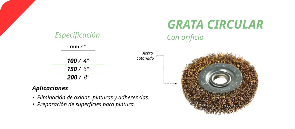 Grata circular con orificio
