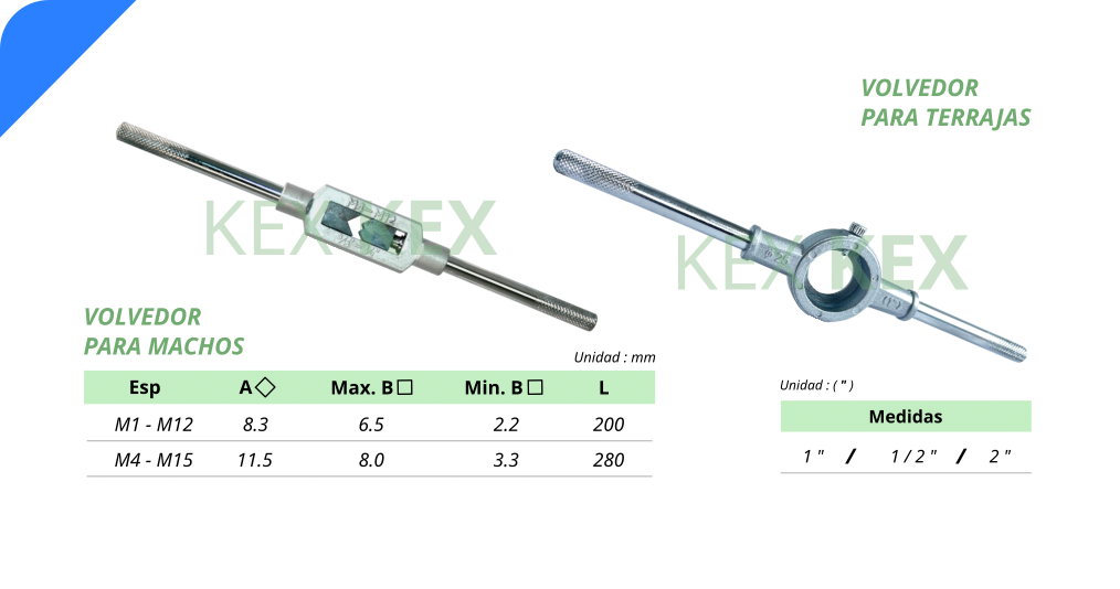 Volvedor para machos, volvedor para terrajas