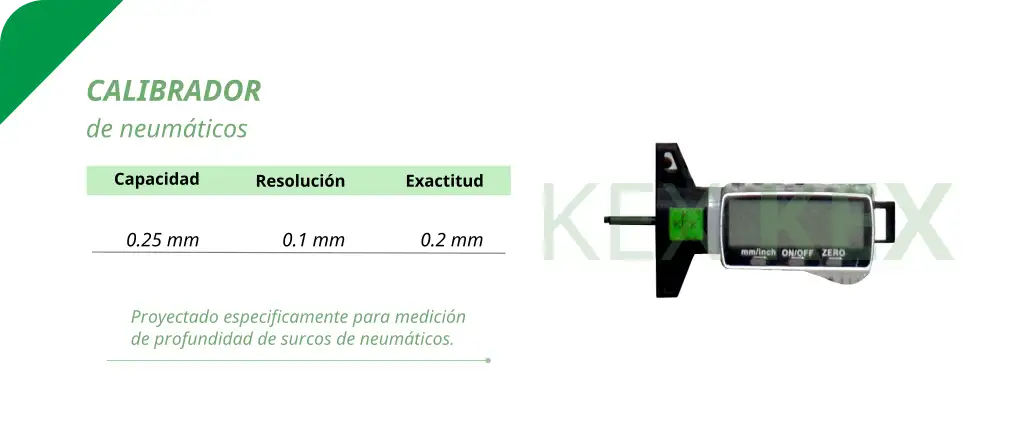 Calibrador de neumaticos