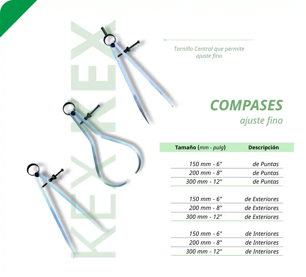 Compases ajuste fino